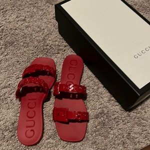 Red Gucci Sandals